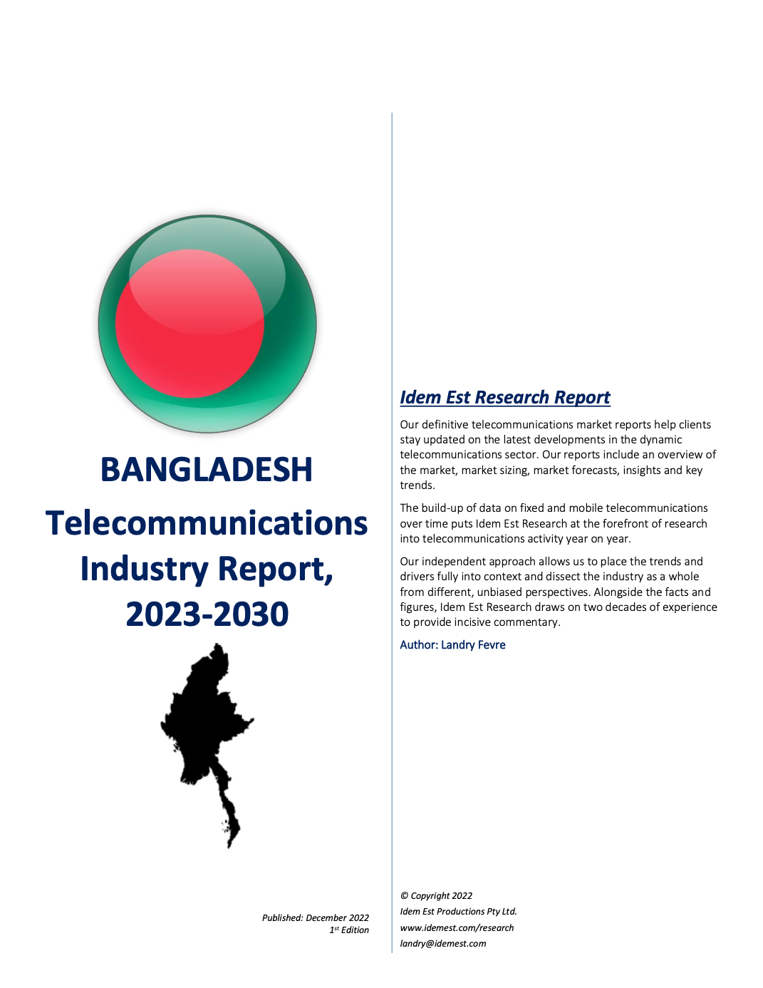 Bangladesh Telecommunications Market Report 2023 2030 
